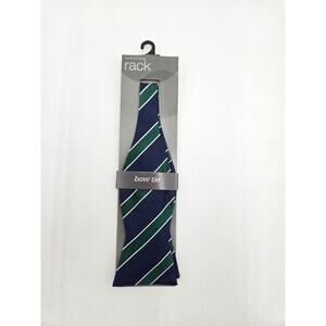 Nordstrom Rack Navy Green Striped Men's Bow Tie New